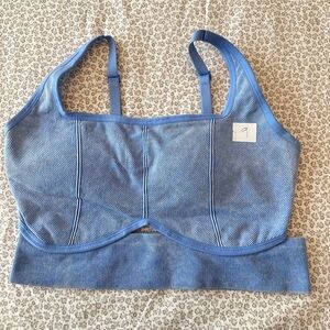 aerie Periwinkle Seam-Panel Longline Bralette